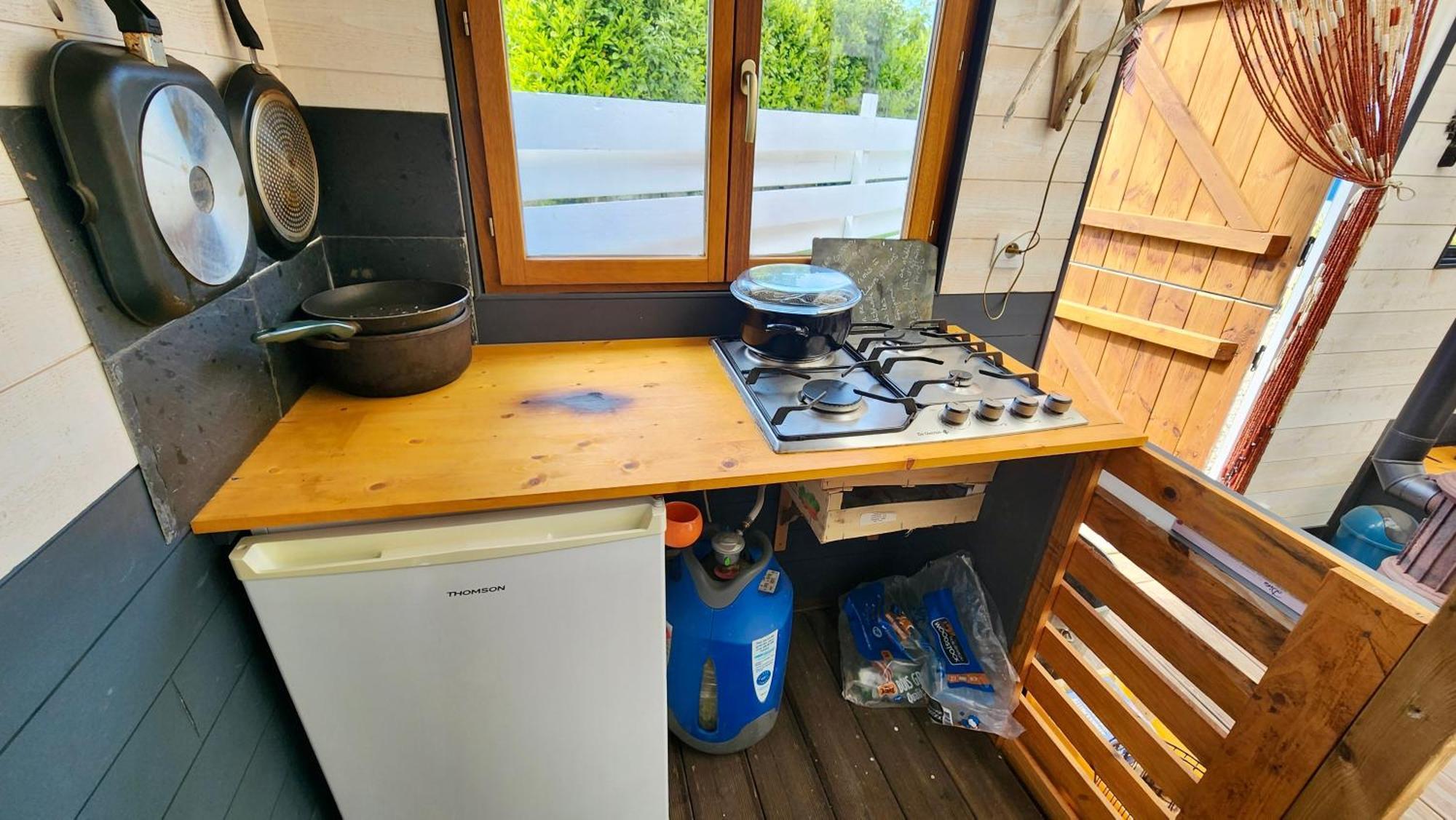 La Petite Maison En Bois Bleue Quiberville Eksteriør billede